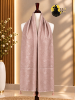 Damask Jacquard Hijab with Tassel Accents - Image 8