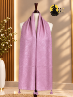 Damask Jacquard Hijab with Tassel Accents - Image 6