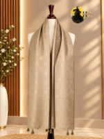Damask Jacquard Hijab with Tassel Accents - Image 5