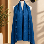 Damask Jacquard Hijab with Tassel Accents